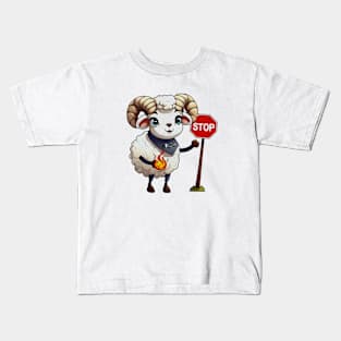 Aries Patience Ram Fireball Kids T-Shirt